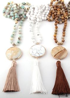 Shop Chic Boho Necklace, RH Amazonite Jasper, Circle Tassel Green White Natural Stone Material: Natural Stone, Alloy Size: 86 and 130 cm Making Technics: Full Handmade Product condition: 100% New and Exquisite Quality Want to see more boho styles? >> View All Boho Jewelry and shop with Boho Dresses on Sale! White Bohemian Necklace With Round Beads, White Bohemian Long Necklace With Round Beads, White Bohemian Necklace With Large Pendant, Bohemian Hand-strung Jasper Necklaces, Boho Beaded Necklace, Boho Store, Bohemian Turquoise Tassel Necklace, Adjustable, Boho Summer Dresses, Dalmatian Jasper