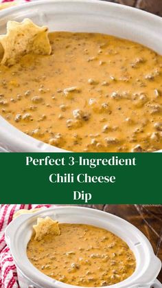 the perfect 3 ingredient chili cheese dip