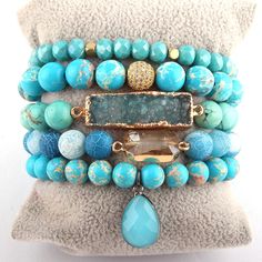 SPECIFICATIONS Style: TRENDY Metals Type: Zinc alloy Material: Semi-precious Stone Function: Mood Tracker Fine or Fashion: Fashion Chain Type: Rope Chain Bracelets Type: Strand Bracelets Bracelets: Beaded Bracelets Blue Crystal Jewelry With Gemstone Beads, Adjustable Turquoise Crystal Jewelry, Blue Spiritual Stackable Jewelry, Adjustable Turquoise Crystal Bracelets, Adjustable Blue Crystal Bracelet With Stones, Blue Metal Spiritual Bracelets, Blue Crystal Bracelet With Stones For Gift, Blue Crystal Bracelet With Stones As A Gift, Blue Crystal Bracelet Gift