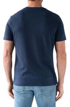 You can never have too many classic pocket T-shirts, especially when they're made from such a soft, breathable cotton jersey as this one. Crewneck Short sleeves 100% cotton Machine wash, dry flat Imported Navy Cotton T-shirt With Crew Neck, Navy Cotton Crew Neck T-shirt, Classic Navy Cotton T-shirt, Crew Neck Tops With Pockets In Organic Cotton, Organic Cotton Crew Neck Tops With Pockets, Navy Cotton T-shirt For Everyday, Navy Crew Neck Jersey Top, Casual Navy Jersey Top, Blue T-shirt With Side Pockets And Crew Neck