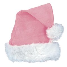 (Case of 12) Beistle Pink Velvet Santa Hat with Plush Trim Pink Santa Hat, Purple Santa, Realistic Artificial Christmas Trees, Xmas Wallpaper, Modern Party, Santa Claus Hat, Santa Hats, Christmas Central, Chic Christmas