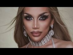 MY GO-TO DRAG MAKEUP | GLAM GLITTER CUT CREASE - YouTube Glitter Cut Crease, Makeup Glam, Minty Fresh, Hair And Makeup Tips