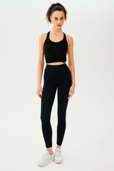 An all new extra waist version of our high waist Airweight legging engineered to fit every curve and flow with your workouts. Our ultra luxe Airweight fabric has a supremely soft hand and second skin comfort. BEST FOR: hot yoga, barre, Pilates. Model is 5’10” and wears a size small. Seamless Elastane Leggings For Workout, Seamless Elastane Workout Leggings, Versatile Bottoms For Pilates, Sporty Minimal Stretch Yoga Pants, Minimal Stretch Sporty Yoga Pants, Compressive Seamless Yoga Pants For Pilates, High Stretch Leggings With Light Support, Seamless Athleisure Leggings For Pilates, Minimal Stretch Athleisure Yoga Pants In Elastane