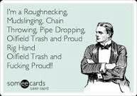 a man in a tuxedo standing with his arms crossed, and the words i'm a roughnecking muddling chain throwing pipe dropping online trash and proud