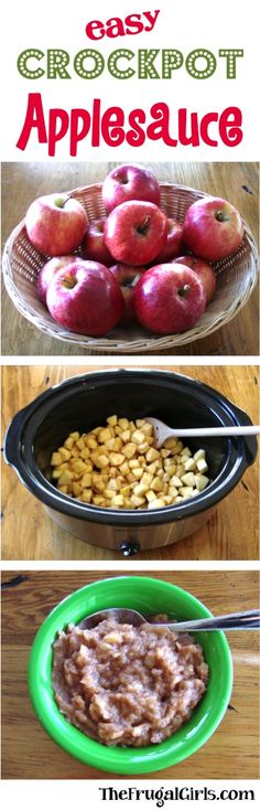 an image of crockpot applesauce recipe