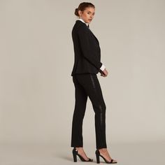 You deserve to STAND OUT in a Little Black Tux, not drown out with all the gowns! Tuxedo Women Suits, Shawl Collar Tuxedo, Tuxedo Women, Black Shawl, Black Tux, Cream Shirt, Tuxedo Suit, Tuxedo Jacket, Vest Shirt