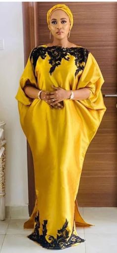 Embroidery Front and Bottom Silk Agbada - Etsy Nigeria Party Maxi Dresses, Hubble Bubble, Silk Yellow Dress, Boubou Styles For Women, Kaftan Styles, Bubu Gown Styles, Elegant Style Women, African Maxi Dresses, Dress African