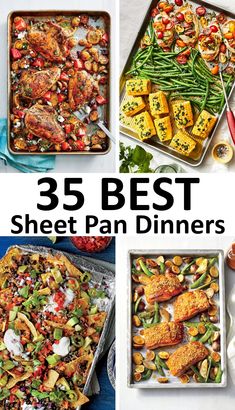 the best sheet pan dinners for any type of meal that is ready to be eaten