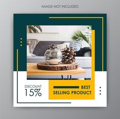 an advertisement for a furniture store with pine cones on the table and text that reads, discount