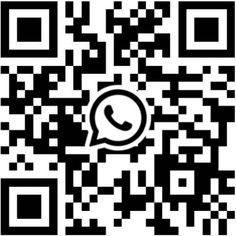 a black and white qr code with an image of a phone in the middle