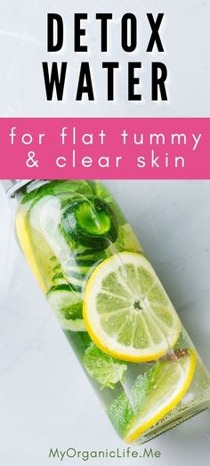 Detox Water for Flat Tummy & Clear Skin Detox Water Fat Burning, Clear Skin Naturally, Baking Soda Beauty Uses, Best Fat Burning Foods, Detox Water Recipes, Belly Fat Drinks, Water Recipes, Detox Water, Flat Tummy