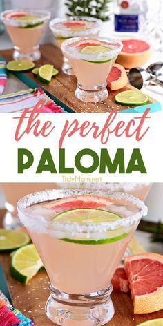 the perfect paloma cocktail recipe with grapefruit, lime and watermelon