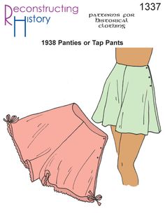 a woman's skirt and panties with the text reconstruction history