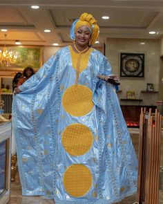 Description: This magnificent custom African dress is perfect for any occasion you want to look your best. It includes 3 pieces (Full dress, wrap-around or Skirt and head-tie).   Important Note: For broderie mix with bazin and garniture mix clothes only: Depending on the availability of the( fabric) / Garnitures (TRIMS) may be different than the one in the pictured. However, the dress will be sewn exactly in the style and colors shown. You can always request to see the fabrics or trims before we Gold Long Sleeve Dress For Fancy Occasion, Gold Long Sleeve Fancy Dress, Yellow Dress Outfit Summer, Gold African Dress, Yellow Dress Outfit, Head Tie, African Fashion Skirts, Dress African, Full Dress