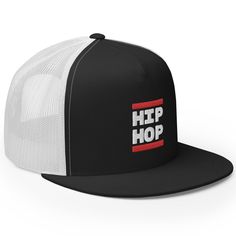 HIP HOP! You're the love of my life! Show the world your love when you wear this classic style trucker hat with embroidered HIP HOP graphic logo. Classic trucker cap style with a cool fabric blend.  * 47% cotton, 28% nylon, 25% polyester * Structured, five-panel, high profile * Flat bill * Snapback closure * Head circumference: 21⅝″-23⅝″ 🎤Click here for more hip hop goodies👇🏾 https://etsy.me/3F7AXUJ 80s Rap, Hip Hop Logo, Dj Gifts, Real Hip Hop, Rap Music, Music Gifts, Quality T Shirts, Cool Fabric, Trucker Cap