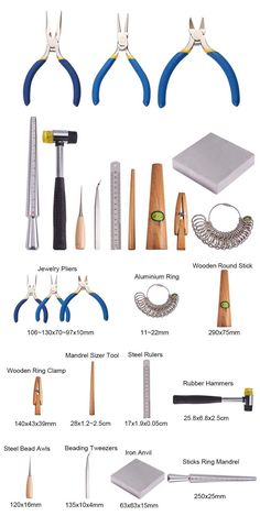 various types of tools are shown in this graphic diagram, including pliers, hammers and