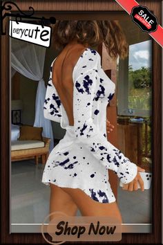 Tie Dye Print One Shoulder Long Sleeve Mini Dress P15933 Casual White Backless Bodycon Dress, Stretch Mini Dress For Fall Vacation, Casual Backless Bodycon Dress For Vacation, Casual Backless Bodycon Dress For Day Out, Fitted Mini Length Loungewear Dress, Casual White Bodycon Dress For Vacation, Casual Summer Bodycon Dress For Loungewear, Casual Summer Bodycon Loungewear Dress, Casual Summer Bodycon Lounge Dress