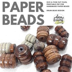 there are many different types of paper beads on the cover of this book, which is also available for purchase