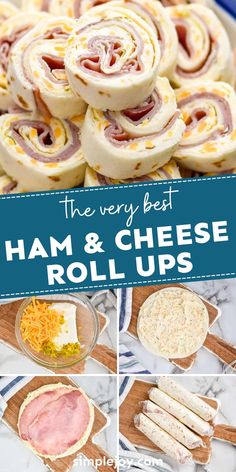 ham and cheese roll ups are the perfect appetizer for any party or gathering