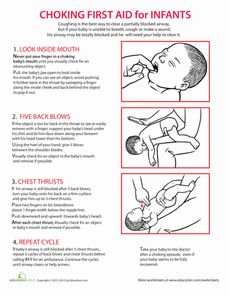 the instructions for how to use an infant's first aid