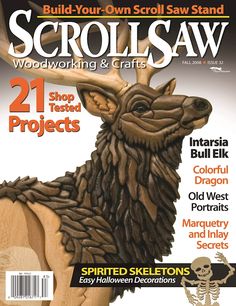 the cover of scroulsaw woodworking and crafts magazine