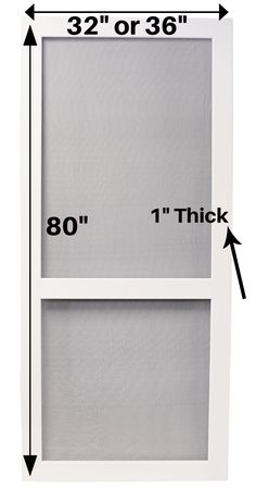 Americans have been enjoying the benefits of screen door living for more than a century. Originating in the home of a mother who wanted a solution to keep unwanted flies off of her children, the screen door was born. Screen doors continue to provide protection from unwanted pests while allowing a welcome breeze to enter a home in mild weather. The sounds of a screen door shutting are often associated with fond memories. With many models to choose from, finding a screen door to suit your personal needs and style are easily possible. RELIABILT 36-in x 80-in White Vinyl Hinged Screen Door | V1B36D Wood Screen Door, Wooden Screen Door, Porch Remodel, Screen Door, Free Plan, Piano Lessons, White Vinyl, Hinges, Screen