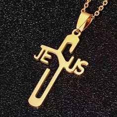 Gold Jesus Christ Crucifix Cross Pendant Necklace Chain Christian Jewelry Gift | eBay Mens Christian Gifts, Christian Crosses, Bible Jewelry, Mens Cross Necklace, Christian Bracelets, Christian Posters, Christian Stuff, Daily Jewelry, Meaningful Jewelry