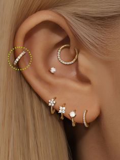 Details&Size Materials:14K Solid Gold Thickness/Gauge: 16g (1.2mm) Inner Diameter: 0.32"(8.1mmï¼?br> Stone:Ultra Shine AAAAA Cubic Zirconia Crystal Waterproof and Tarnish-proof & Hypoallergenic Gold Hoop Piercings With Prong Setting, Gold Small Hoop Piercings With Prong Setting, Huggie Earring, Lace Tattoo, Solid Gold Necklace, Sell Gold, Earring Sale, Huggie Hoop Earrings, Huggies Earrings