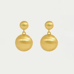 Dome Mini Drop Earrings - Goldmakers Fine Jewelry Gold-tone Hammered Drop Earrings, Gold Hammered Drop Earrings, Hammered Gold-plated Earrings, Hammered Yellow Gold-plated Earrings, 22k Yellow Gold Hammered Earrings, Gold Plated Hammered Drop Earrings, Hammered Gold Plated Drop Earrings, Gold Clip-on Drop Earrings, Classic Hammered Drop Earrings