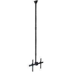 a black pole with two metal bars attached to it