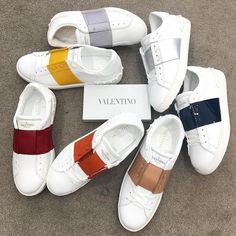 Valentino Shoes Sneakers, Mens Sport Sneakers, Valentino Garavani Sneakers, Valentino Sneakers, Basket Sport, Valentino Shoes, Trendy Sneakers, Leather Shoes Woman