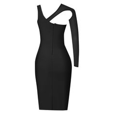 Our Style No.PZC202190%Polyester. 10%SpandexMade in ChinaVery StretchyGentle Dry Clean Only Fitted One Shoulder Elastane Bodycon Dress, Black One-shoulder Bodycon Dress, Black One-shoulder Elastane Bodycon Dress, Fitted One-shoulder Elastane Bodycon Dress, One-shoulder Black Elastane Bodycon Dress, Black High Stretch Bodycon Dress For Party, High Stretch Black Bodycon Dress For Party, High Stretch Black Bodycon Party Dress, Evening Black High Stretch Bodycon Dress