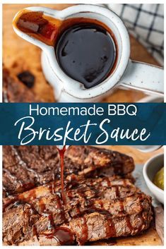 the cover of homemade bbq brisket sauce