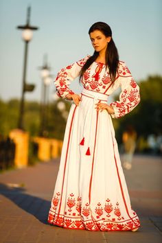 Long Sleeve Floor Length Linen Wedding Dress, White and Red Dress Floral Embroidered Kaftan Maxi Dress Boho Vyshyvanka Ethnic Folk Dress - Etsy Australia Traditional Red Embroidered Maxi Dress, Traditional Embroidered Red Maxi Dress, Red Embroidered Floor-length Maxi Dress, Bohemian Long Sleeve Gown For Traditional Ceremonies, Folk Style Embroidered Floor-length Dress, Folk Style Long Dress With Intricate Embroidery, Traditional White Maxi Dress With Intricate Embroidery, Folk Style Wedding Dress With Intricate Embroidery, Red Embroidered Maxi Dress For Wedding