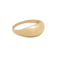 14k Solid Gold Dome Ring Wear on it's own as a statement or stack it with your other rings. Built to last a lifetime and more. Handmade in California. Worn everywhere. Material: Solid 14k Gold Width: 8mm wise on the top and 2mm wide on the shank Tarnish Resistant Dome Ring For Wedding, Wedding Jewelry With Polished Rounded Finish, Polished Finish Wedding Jewelry, Heirloom Thick Band Hallmarked Ring, Oval Stackable Dome Ring For Wedding, 14k Gold Domed Jewelry For Wedding, Heirloom 14k Gold Dome Ring With Thick Band, Minimalist Domed Rings For Gifts, Minimalist Domed Rings As Gift