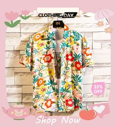 Men's Fashion Floral Print Large Size Loose Short Sleeve Shirt Loose Shorts, Short Sleeve Shirt, Large Size, Men's Fashion, Sleeve Shirt, Floral Print, Floral Prints, Shop Now, Mens Tops