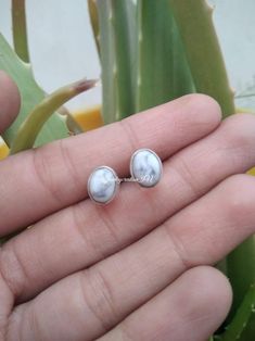 White Howlite Stud Earrings,925 Sterling Silver,Bohemian Earrings,Handmade Silver Studs,Small Semi Precious Stone Studs,Special Gift For Her Earrings Handmade Silver, Special Gifts For Her, Silver Earrings Handmade, Semi Precious Stone, Stone Studs, Bohemian Earrings