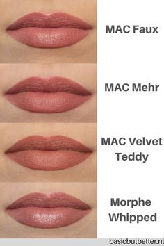 Faux Mac, Morphe Lipstick, Mac Faux, Mac Mehr, Mac Velvet Teddy