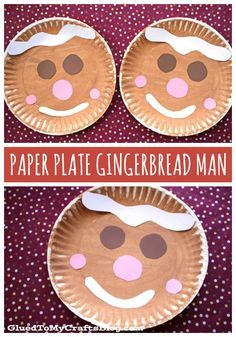 paper plate gingerbread man craft for kids