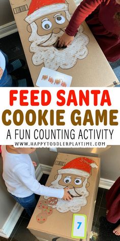 some kids are making santa cookies and playing with them