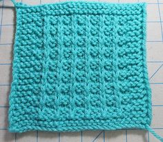 there is a crochet stitch on the side of a square