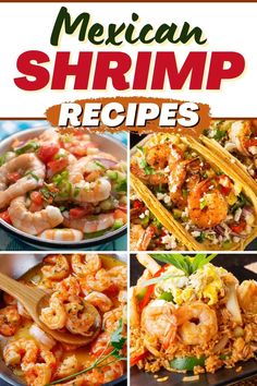 mexican shrimp recipe collage with the title