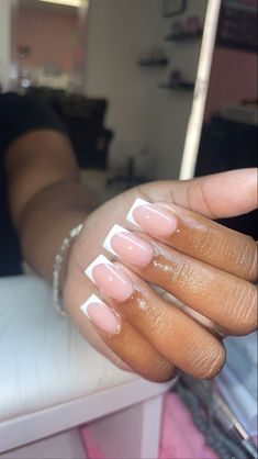 Nails Acrylic Square Medium, Gel Tips Nails, Drippy Nails, Tips Nails, Graduation Nails, French Tip Acrylic Nails, Her Nails