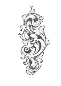 a drawing of an ornate design