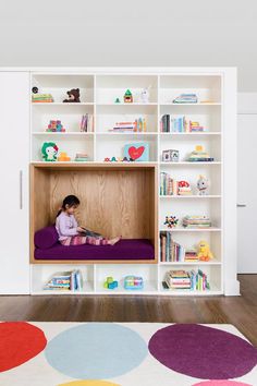 25 Kids Reading Nooks That Are Cool and Stylish Kids Room Shelves, Reading Nook Kids, Hardwood Floors Dark, Playroom Design, Room Shelves, Design Seeds, Trendy Bedroom, Library Design, Cozy Reading Nook