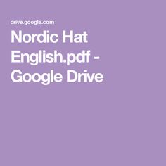 a purple background with the words nordic hat english - ppf google drive on it