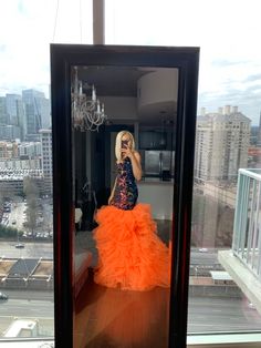 Tulle sequins dress Rose Gold Dress Short, Jason Waud, Orange Prom Dress, Senior Prom Dress, Black Glitter Dress, Puffy Prom Dresses, Orange Prom Dresses, Floral Tulle Dress, Dinner Gowns