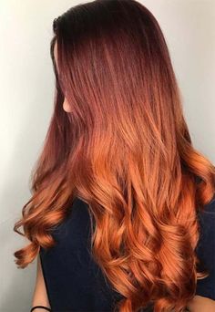 Hair Color Gloss, Hair Color Tips, Bright Copper Hair, Pumpkin Spice Hair, Dark Ombre Hair, Black Hair Ombre, Hair Color Images, Red Copper Hair Color, Color Tips