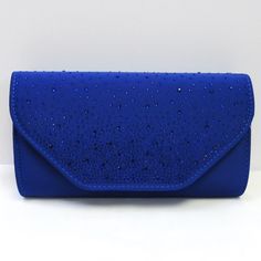 Royal Blue Rhinestone Evening Bag Clutch Sparkle Bridal Wedding Formal #26. You Will Receive One Evening Bag As Shown. It Is A Royal Blue Satin Material With Royal Blue Rhinestones On The Front . The Back Is Plain, . It Has A Removable Metal Chain Strap . It Measures Approximately 9 Inches Ling By 5 Inches High By 2 Inches Deep . Inside Has One Small Open Pocket . Brand New . Blue Rhinestone Clutch For Party, Blue Rhinestone Evening Bag For Weddings, Blue Rhinestone Evening Bag For Party, Blue Rhinestone Evening Bag, Embellished Blue Party Clutch, Blue Evening Bag With Rhinestones, Blue Embellished Party Clutch, Formal Blue Embellished Bags, Blue Evening Clutch With Rhinestones