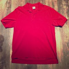 Short Sleeve Polo. Brooks Brothers Brand. Red Color. Size Small. Washed But Never Worn Red Casual Polo Shirt, Casual Red Collared Polo Shirt, Casual Red Polo Shirt, Classic Red Tops With Relaxed Fit, Classic Red Top With Relaxed Fit, Red Casual Short Sleeve Polo Shirt, Casual Red Short Sleeve Polo Shirt, Brooks Brother, Red Polo